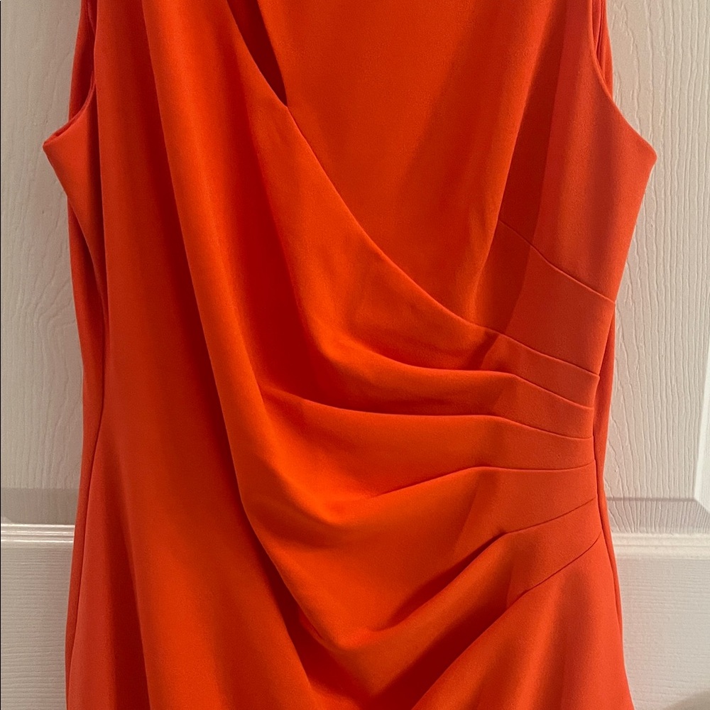 Vince Camuto Asymmetrical Dress in Vibrant Orange - Picture 4 of 6